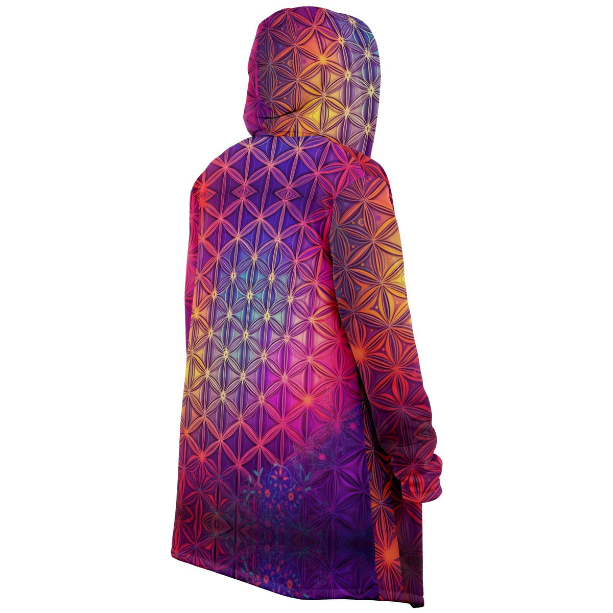 Brown Mudcloth Microfleece Cloak