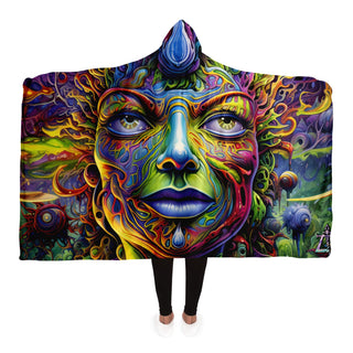 SHE SMILES Hooded Blanket - Acidmath AI