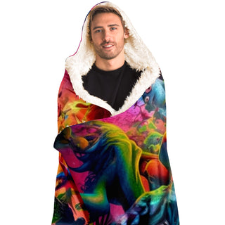 BATTLE FRIENDS Hooded Blanket - ACIDMATH AI