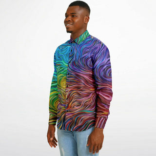 HOLY FUCK Long Sleeve Button Down Shirt - AOP | ARTFOOL