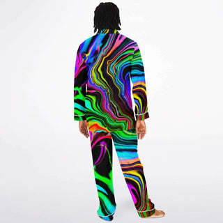 RAINBOW RIFT Men's Satin Pajamas | Psychedelic Pour House
