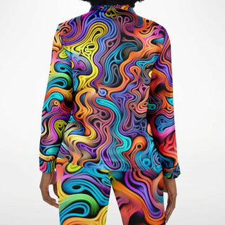 SLITHERING Women's Satin Pajamas | ACIDMATH AI