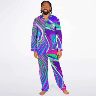 TANGERINE Men's Satin Pajamas  | Psychedelic Pour House
