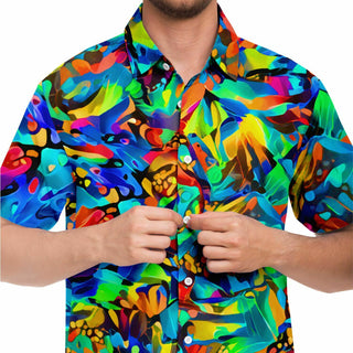 JUNGLE COLOR Short Sleeve Button Down Shirt - Robert Hruska