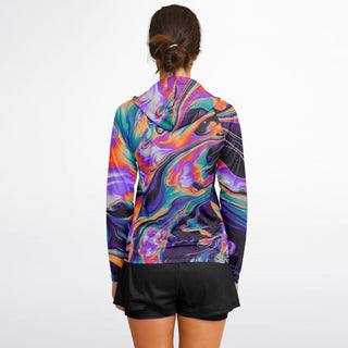 EXISTENCE Women's Long Sleeve Hooded Performance Shirt - MALA VIDA