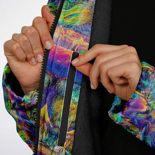 CIRCULAR SPACE Zipper Cloak