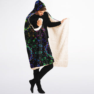 CIRCLES Hooded Blanket Sherpa - PSYCHEDELIC POUR HOUSE