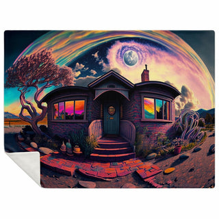 HERMIT HOUSE Premium Microfleece Blanket | ACIDMATH AI