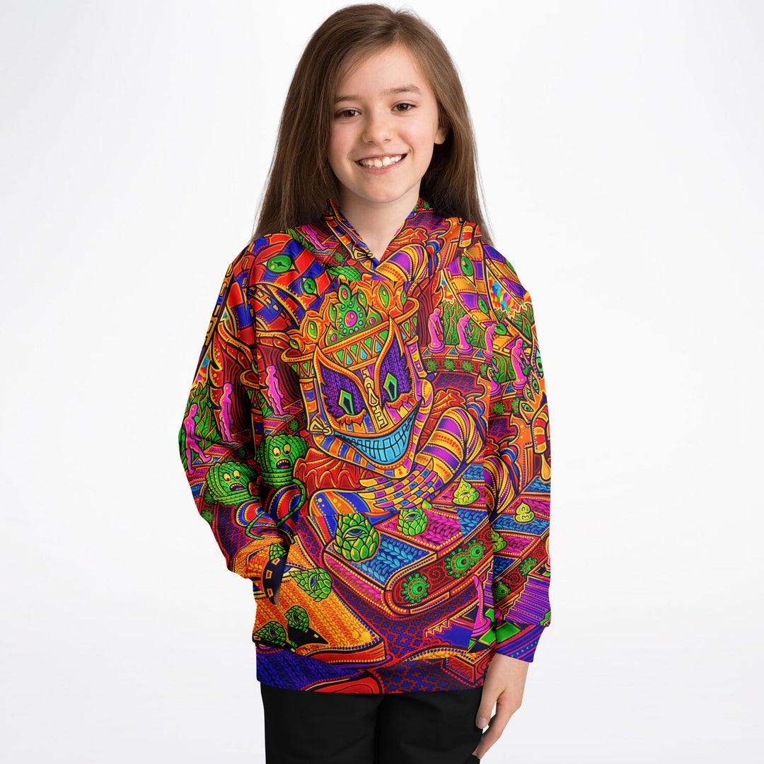 MACHINE FACOTRY Athletic Kids Hoodie - SALVIA DROID