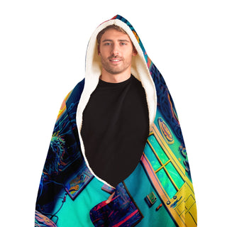SOLO VIBES Hooded Blanket | ACIDMATH AI