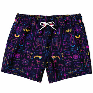 GRIDLOCK Swim Trunks Men - ACIDMATH AI