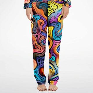 SLITHERING Women's Satin Pajamas | ACIDMATH AI