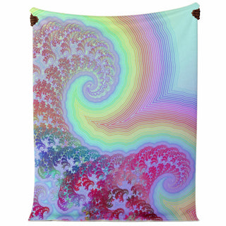 RAINBOW SWIRL Premium Microfleece Blanket