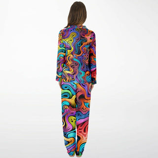 SLITHERING Women's Satin Pajamas | ACIDMATH AI