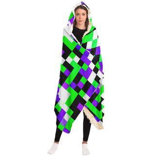 SQUARES Hooded Blanket - HUBERT SOLCZYNSKI