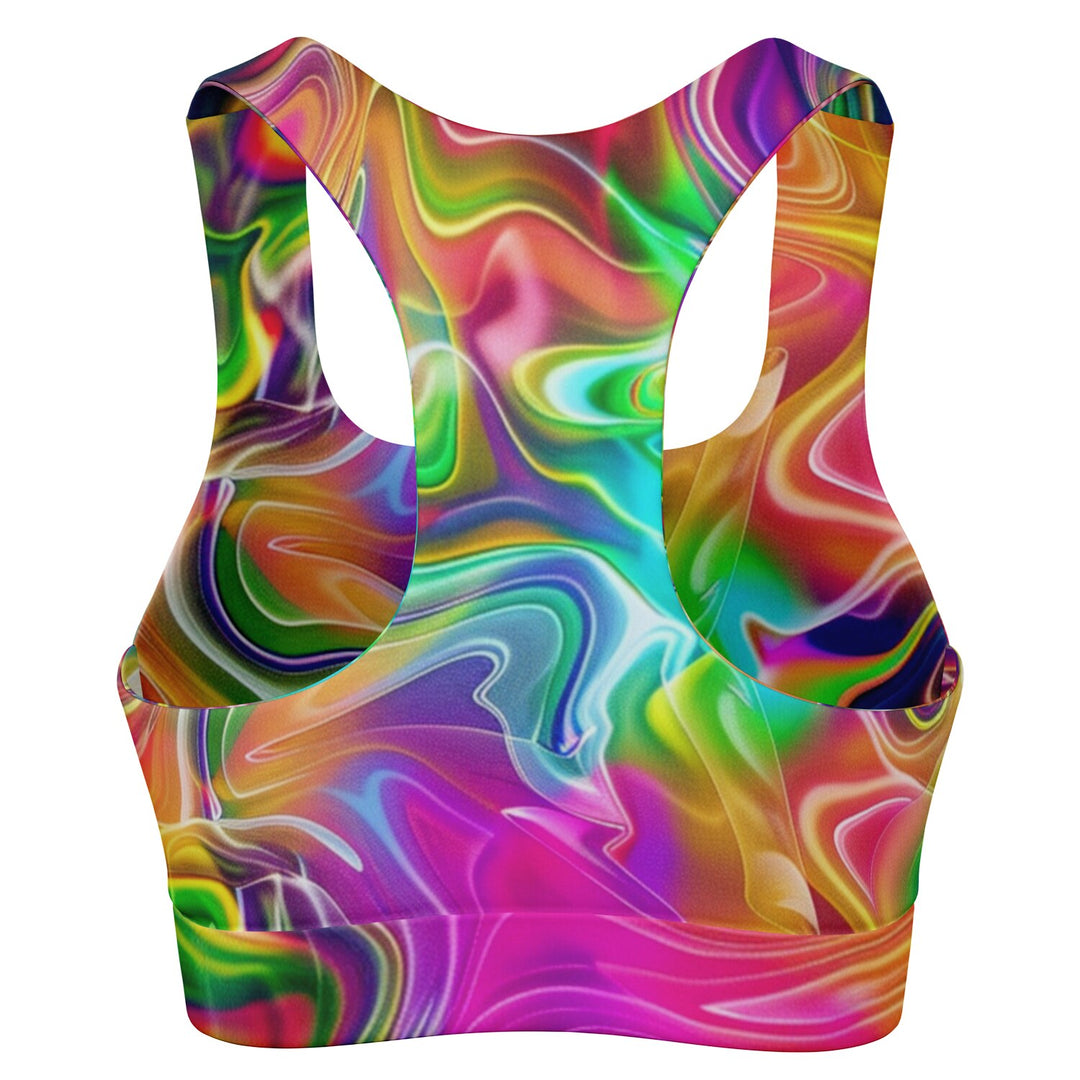 UR GLOWING Padded Sports Bra - ACIDMATH AI