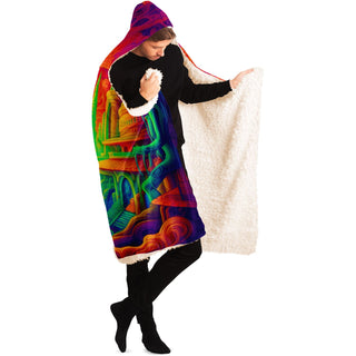 NEON LAND Hooded Blanket - SALVIA DROID X ACIDMATH AI
