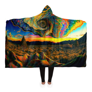FIRE IN THE SKY Hooded Blanket | ACIDMATH AI