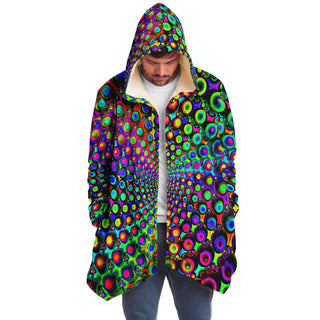 PSYCHEDELIC DOTS Microfleece Cloak - PSYCHEDELIC POUR HOUSE