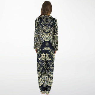 GEOMETRIC GOLD Women's Satin Pajamas - MIL ET UNE