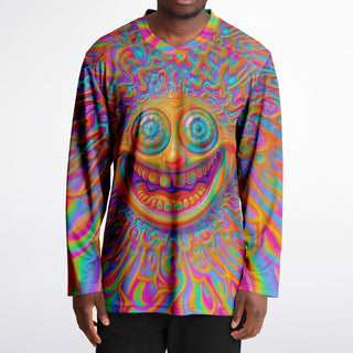SMILEY FACE Ice Hockey Jersey - ACIDMATH AI