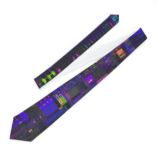 PURPLE GLITCH Necktie | HUBERT SOLCZYNSKI