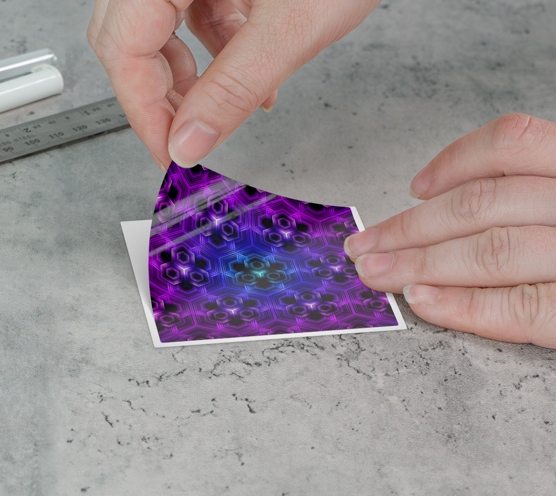 HEXAGON PURP STICKER | YANTRART