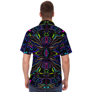 WONKY VISION Short Sleeve Button Down Shirt  | Psychedelic Pour House