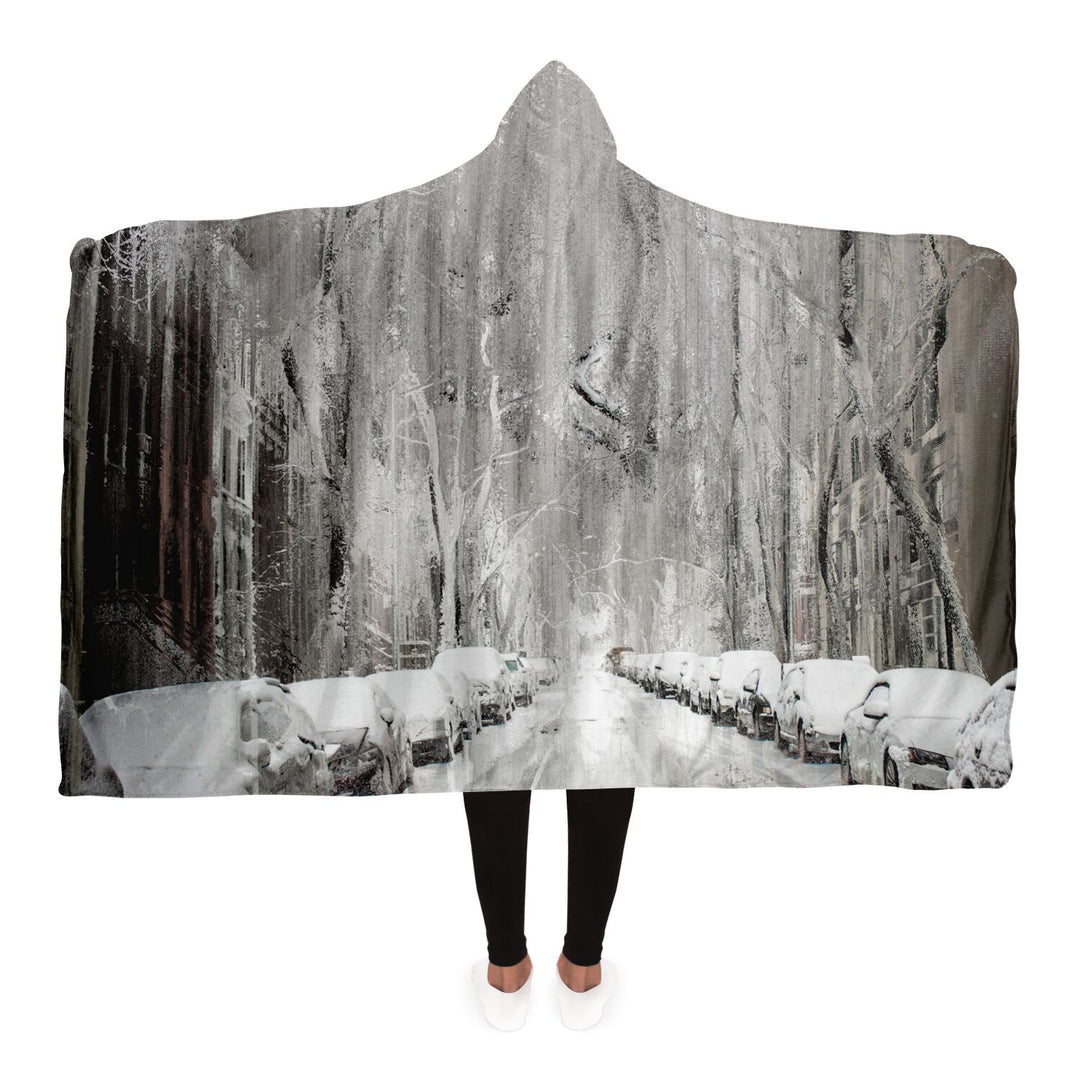 WINTER STREETS Hooded Blanket  | HUBERT SOLCZYNSKI