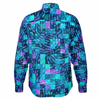 HYPERCUBE Long Sleeve Button Down Shirt - AOP | ARTDESIGNWORKS