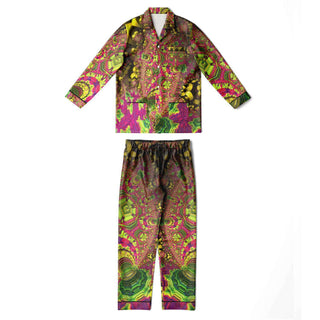 PSYBOX Men's Satin Pajamas - FRACTUALLY