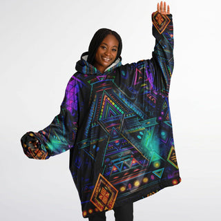 CYBER LIGHTS Snug Hoodie - ACIDMATH AI