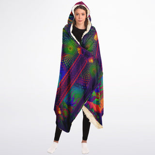 PADWAN Hooded Blanket Sherpa - SALVIA DROID