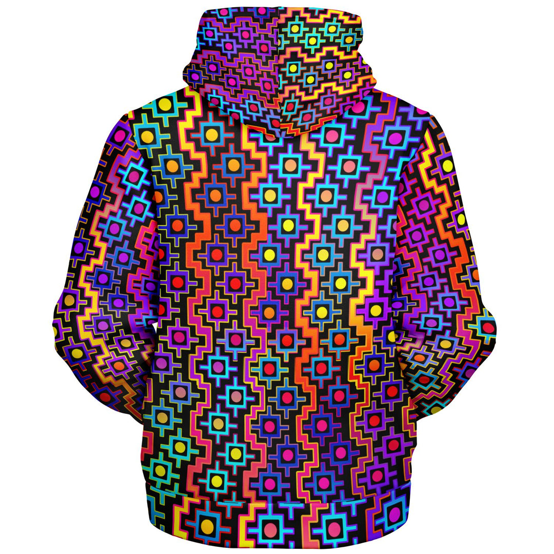 RAINBOW HEALING Microfleece Ziphoodie - HAKAN HISIM