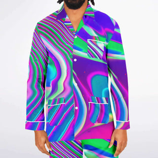 TANGERINE Men's Satin Pajamas  | Psychedelic Pour House