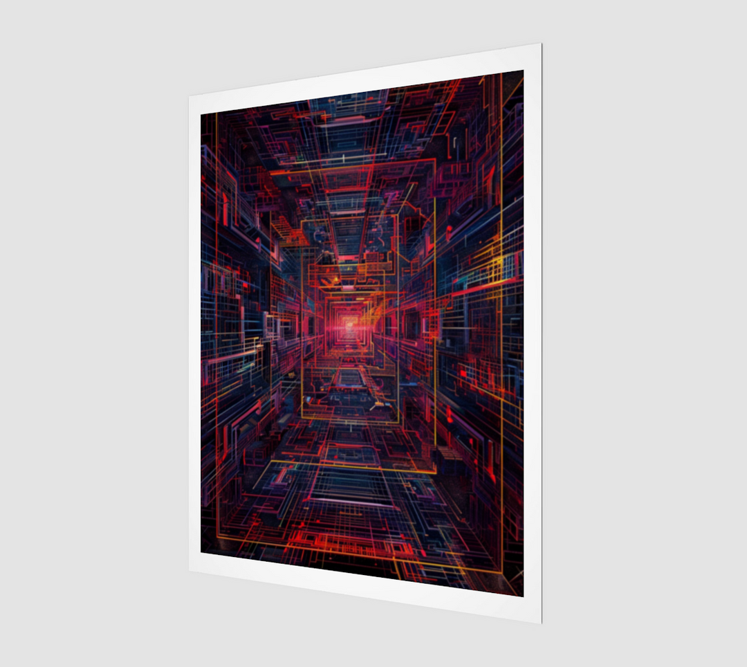 TUNNEL ROOM PRINT | ACIDMATH AI