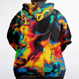 Athletic Plus-size Ziphoodie - AOP