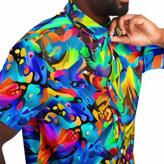 JUNGLE COLOR Short Sleeve Button Down Shirt - Robert Hruska