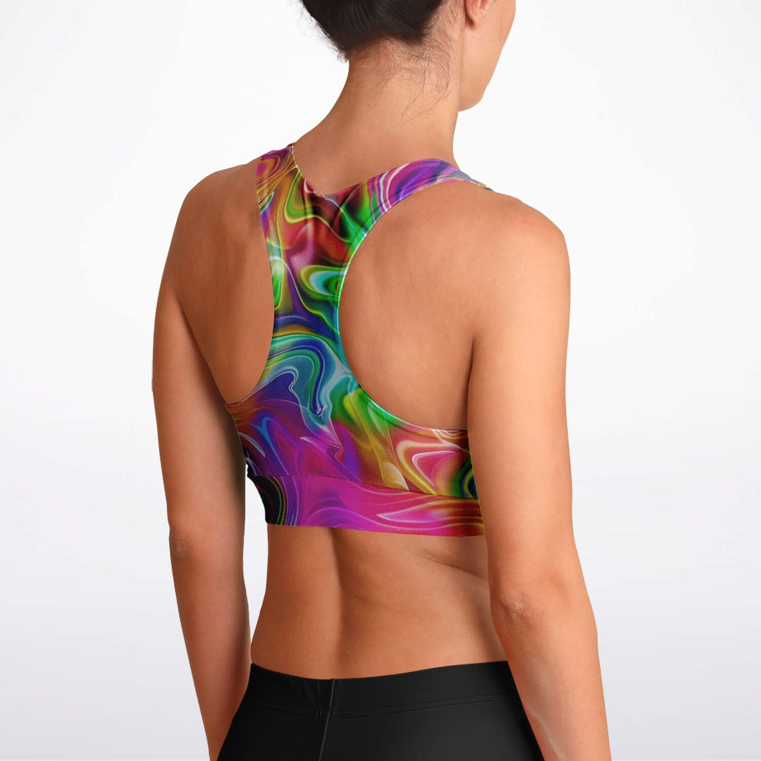 UR GLOWING Padded Sports Bra - ACIDMATH AI