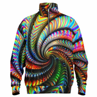 SPIRALS Heavyweight Oversized Quarter Zip Sweatshirt -IMRAN