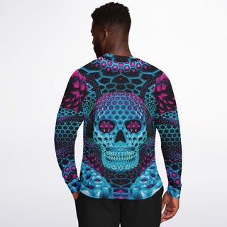 CYAN SKULL Fashion Sweatshirt - AOP | PSYPEPPER