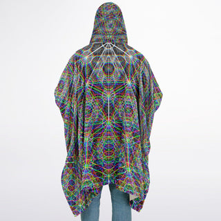 METATRONS CUBE Flannel Blanket Poncho | PATTERN NERD
