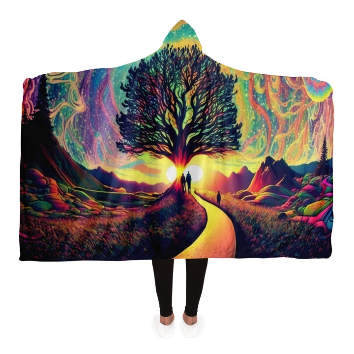 LONELY TREE Hooded Blanket | ACIDMATH AI