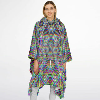 METATRONS CUBE Flannel Blanket Poncho | PATTERN NERD