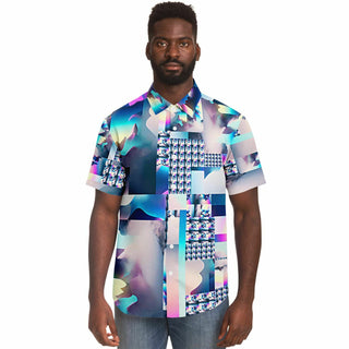 Short Sleeve Button Down Shirt - AOP