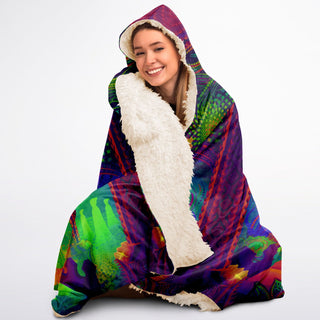 PADWAN Hooded Blanket Sherpa - SALVIA DROID