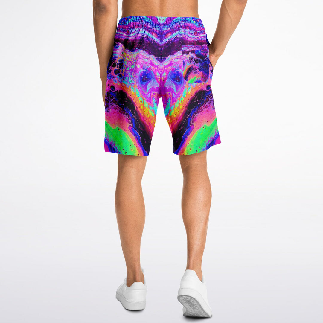 PSYCHEDELIC RADIATION Fashion Long Shorts | PSYCHEDELIC POUR HOUSE
