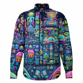 GAMER Long Sleeve Button Down Shirt - ACIDMATH AI