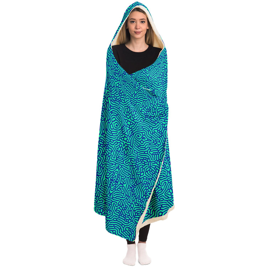 COMPUTER CODE Hooded Blanket - AOP | ARTDESIGNWORKS