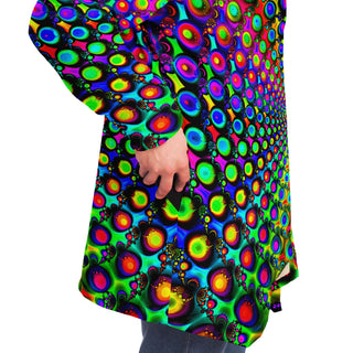 PSYCHEDELIC DOTS Microfleece Cloak - PSYCHEDELIC POUR HOUSE